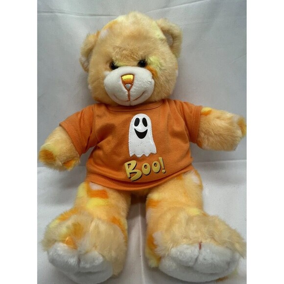 Build a Bear Halloween Orange Candy Corn Bear Plush W Clothe BABW 2005 Retired - Picture 10 of 16